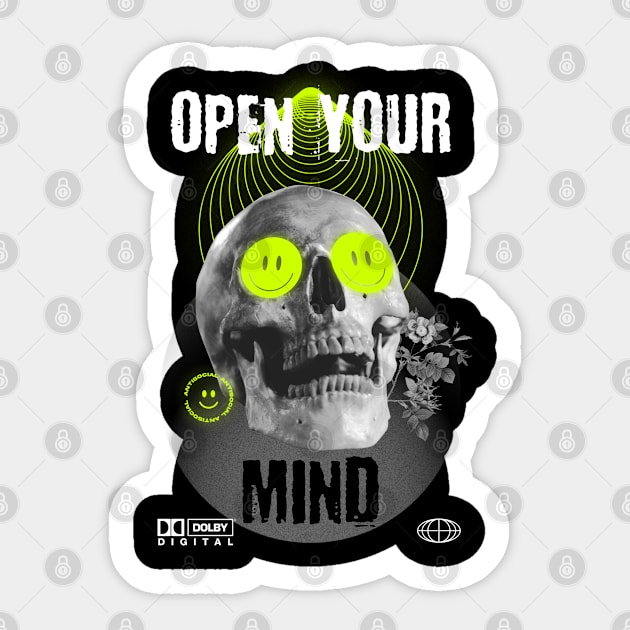 "OPEN YOUR MIND" WHYTE - STREET WEAR URBAN STYLE Sticker by LET'TER